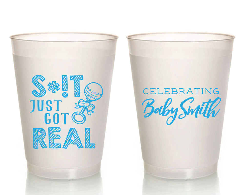 Baby Shower Frosted Cups #1632