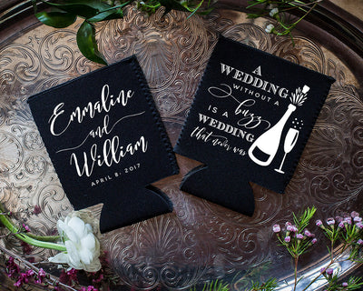 Neoprene A Wedding Without a Buzz Can Coolers #1607