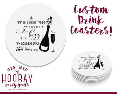 Wedding Reception Drink Coasters #1607