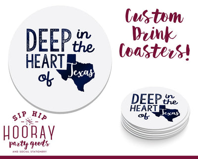 Deep in the Heart of Texas Drink Coasters #1650