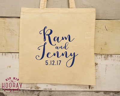 Personalized Wedding Tote Bag Design #1650