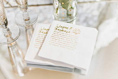 Wedding Fun Fact Beverage Napkins #1534