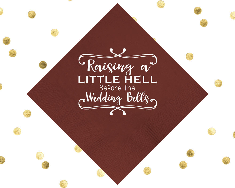 Raising a Little Hell Bachelorette Napkins #1653