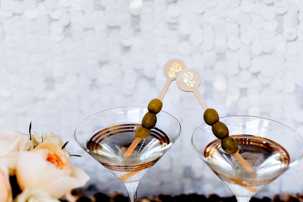Custom Monogram Wedding Stir Sticks