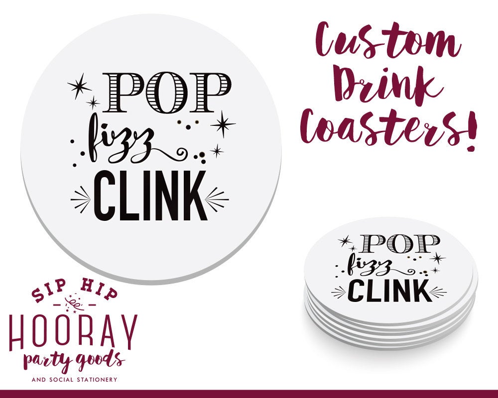 Pop Fizz Clink Coasters #1626