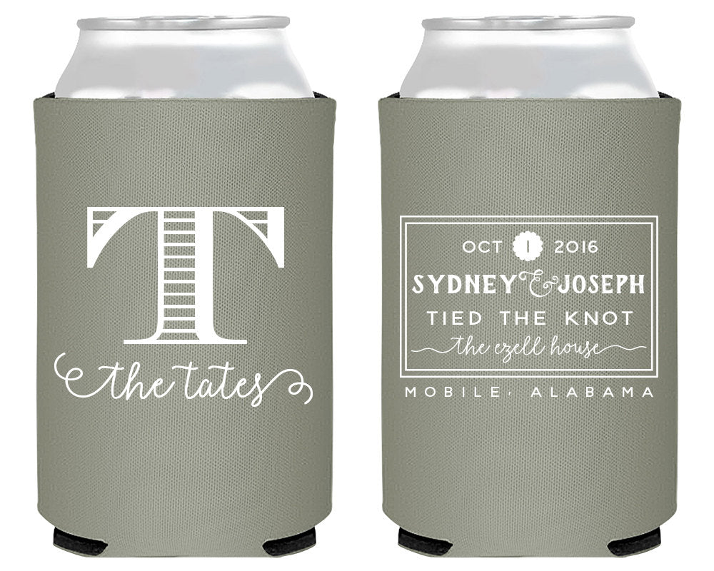 We Tied the Knot Can Coolers #1478