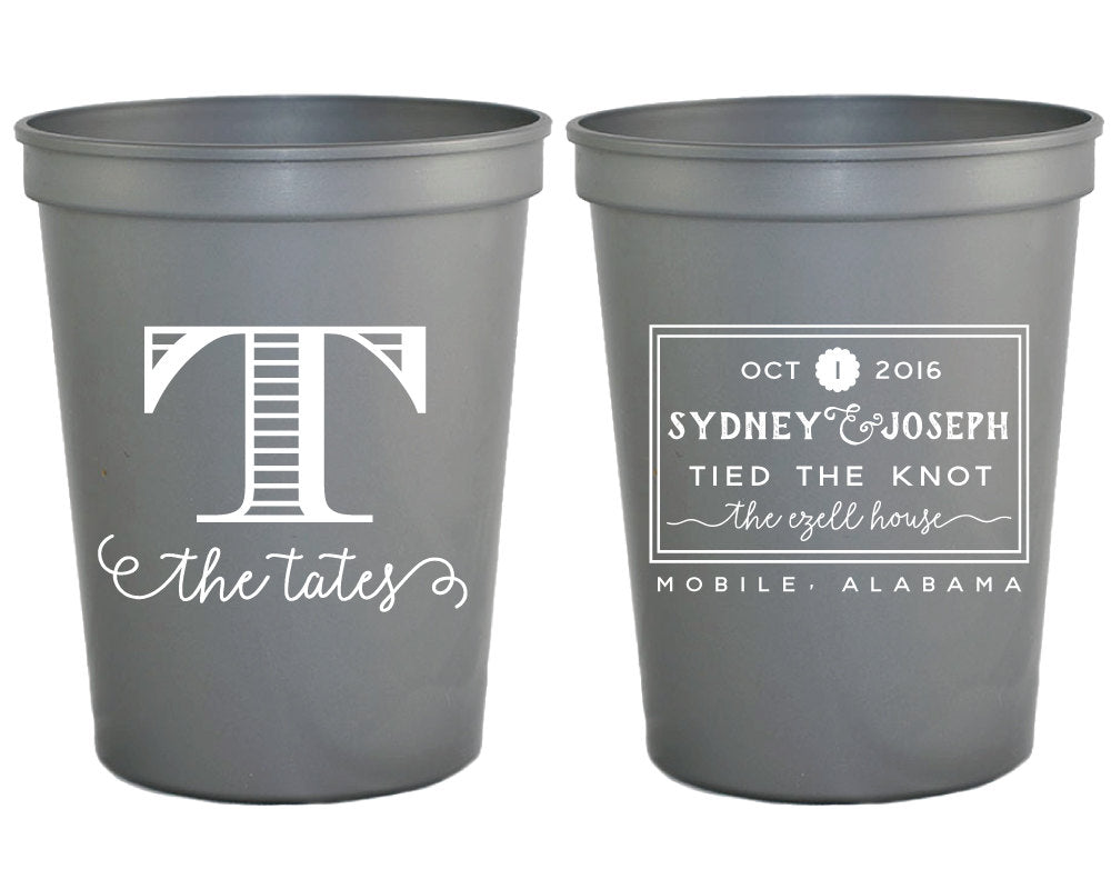 We Tied the Knot Wedding Stadium Cups #1478