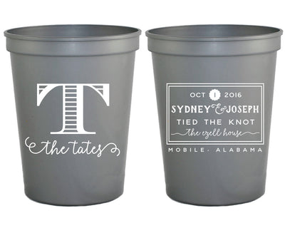 We Tied the Knot Wedding Stadium Cups #1478
