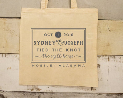 Wedding Monogram Tote Bags #1478