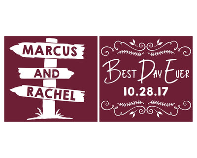 Best Day Ever Neoprene Wedding Can Coolers, #1655