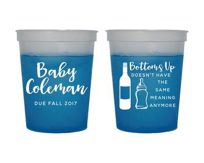 Bottoms Up Baby Shower Color Changing Cups #1606