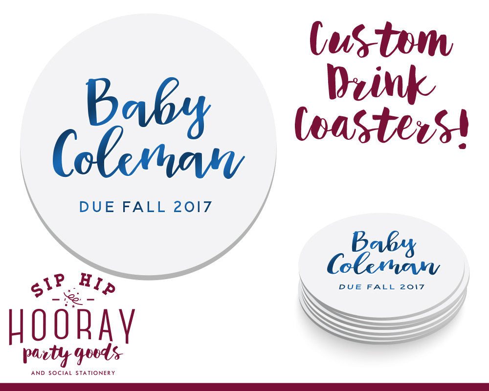 Baby Shower Coasters #1606