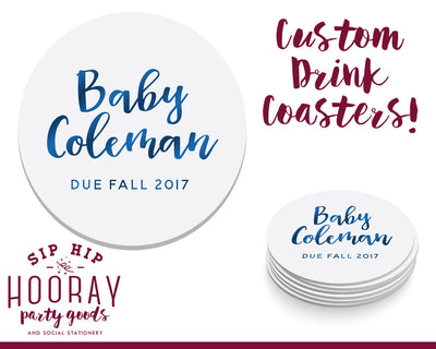 Bottoms Up Baby Shower Coasters #1606