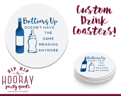 Bottoms Up Baby Shower Coasters #1606