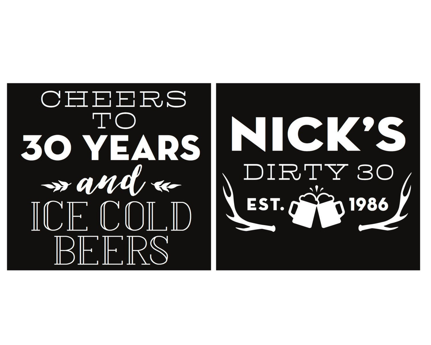 Cheers to 30 Years Birthday Can Coolers #1568