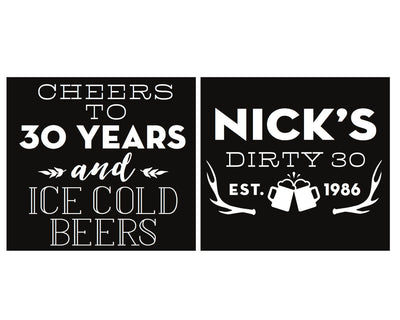 Cheers to 30 Years Birthday Can Coolers #1568