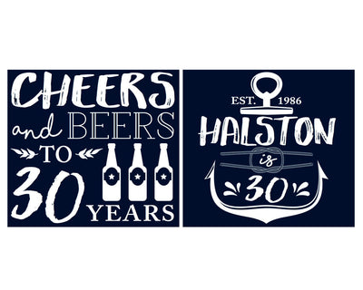 Cheers and Beers 30th Birthday Cups, #1596