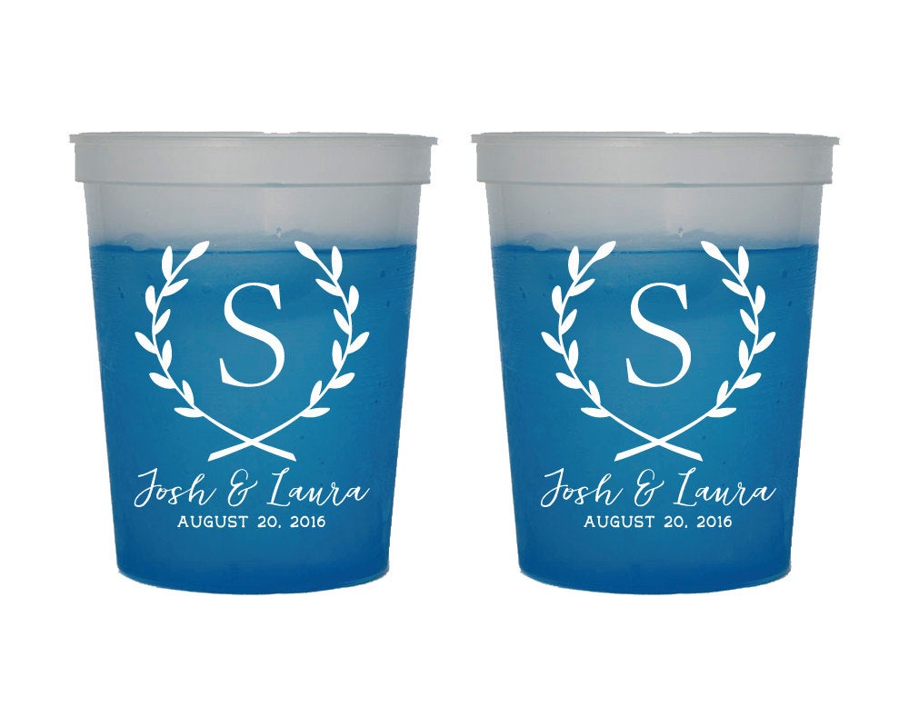 Custom Monogram Color Changing  Mood Cup Design #1548