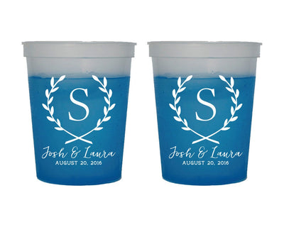 Custom Monogram Color Changing  Mood Cup Design #1548