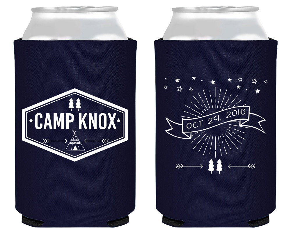 Campout Birthday / Family Reunion / Vacation Neoprene Can Coolers, #1659