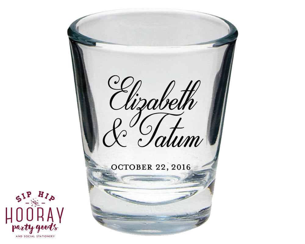 Elegant Monogrammed Shot Glasses #1663