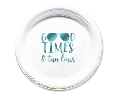 Bachelorette Beach Party Cake Plates #1664