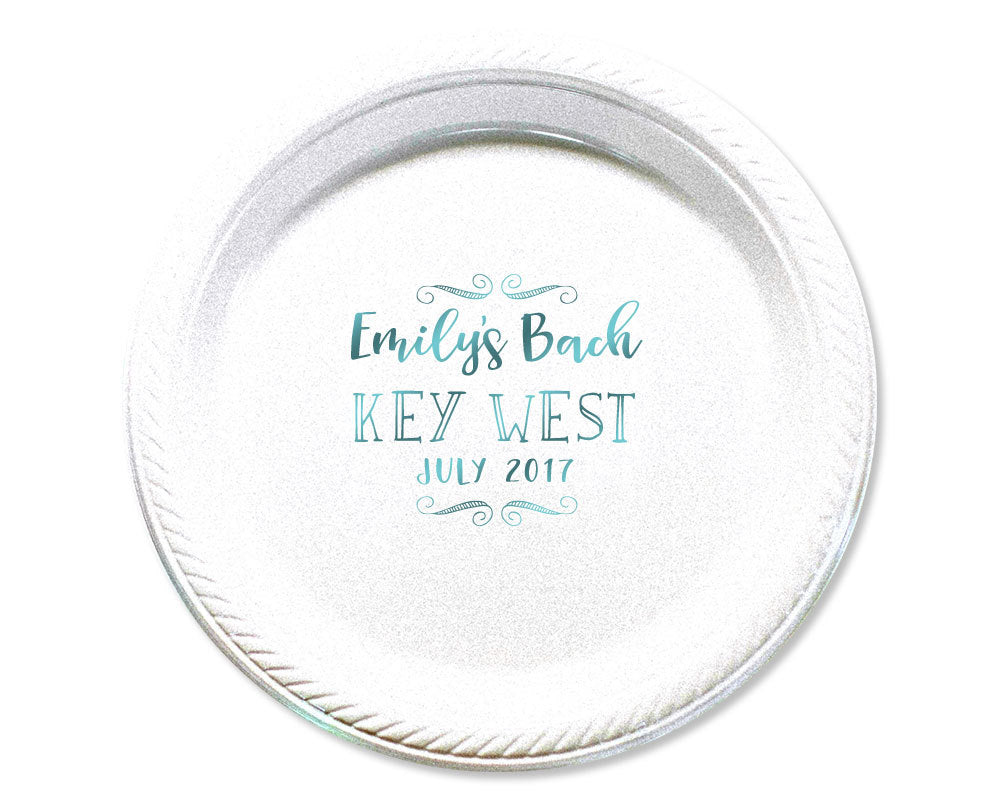 Bachelorette Beach Party Cake Plates #1664