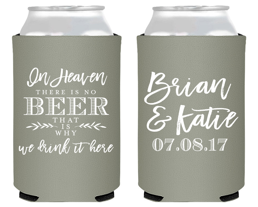 Personalized Wedding Reception Can Coolers #1665