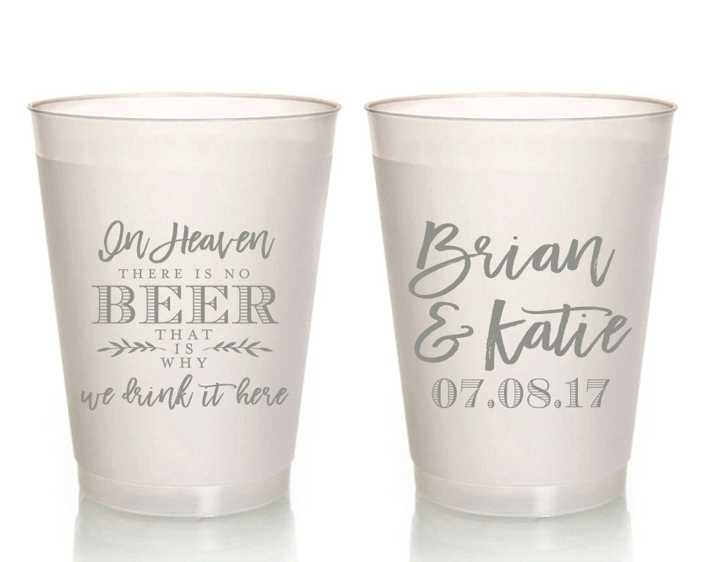 Custom Wedding Reception Frosted Cups #1665