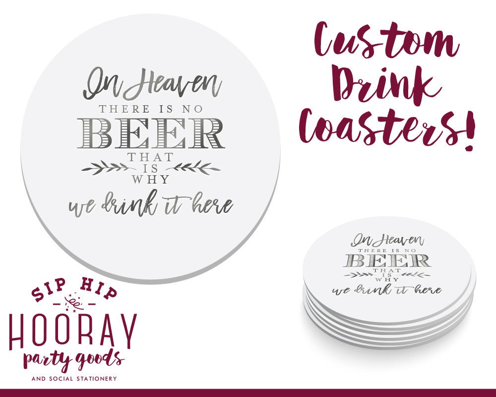 Custom Party Favors Drink Coasters #1665