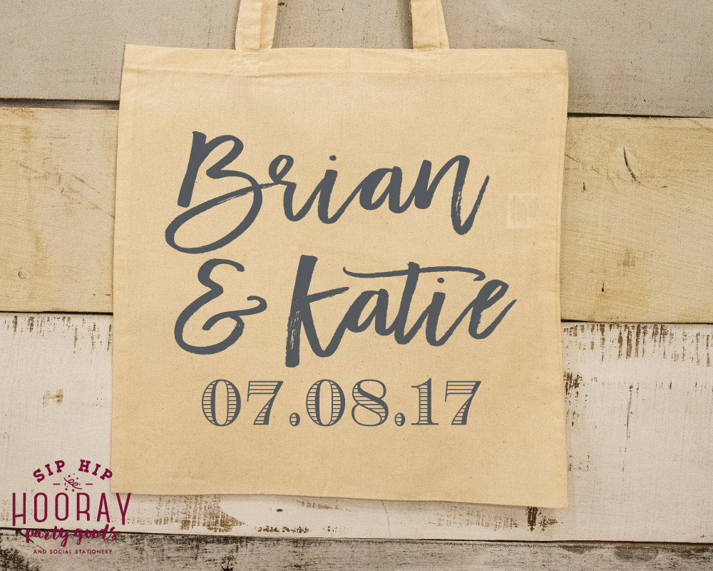 Custom Wedding Favor Tote Bags #1665