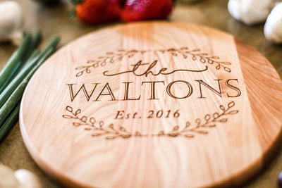 Custom Monogram Cutting Board