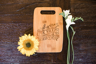 Custom Monogram Cutting Board