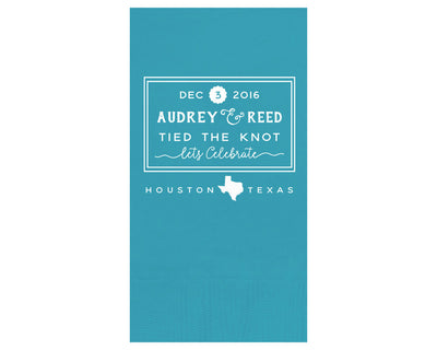 Tied the Knot Location Guest Towels #1667