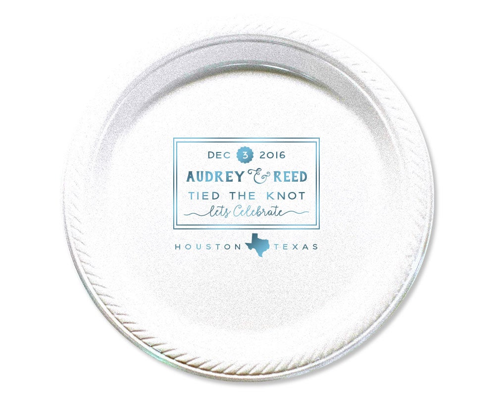 We Tied the Knot Cake Plates #1667