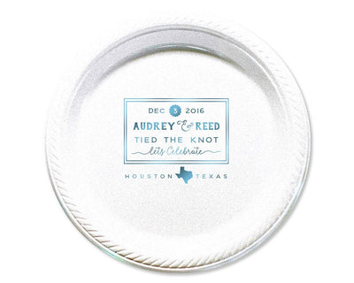 We Tied the Knot Cake Plates #1667