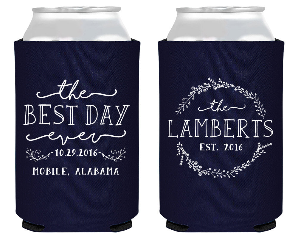 Best Day Ever Wreath Can Coolers #1631
