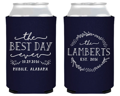 The Best Day Ever Wedding Can Coolers #1631