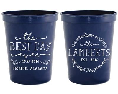 The Best Day Ever | Rustic Wreath Stadium Cup #1631