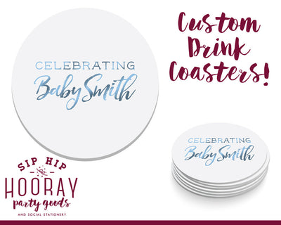 Baby Shower Foil Coasters #1632