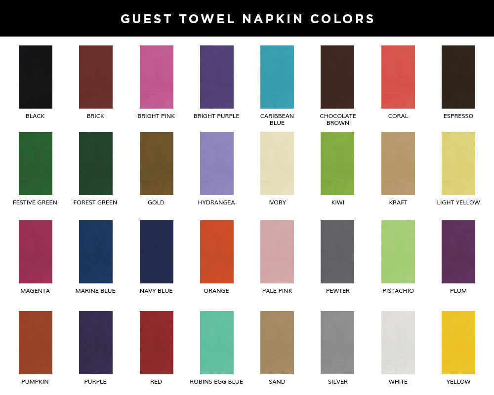Best Day Ever Custom Wedding Guest Towel Napkin Design #1631