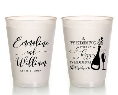 A Wedding Without a Buzz Frosted Cups #1607