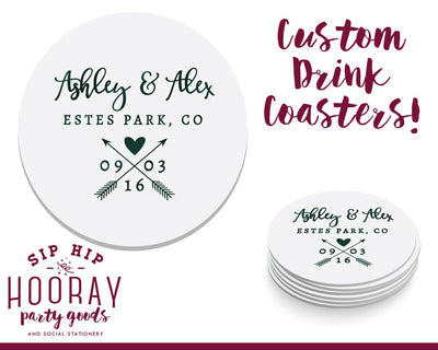 Crossed Arrows Monogram Coaster Design #1651