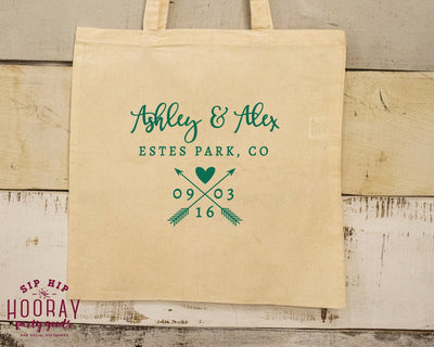 Rustic Crossed Arrows Tote Bag Design #1651