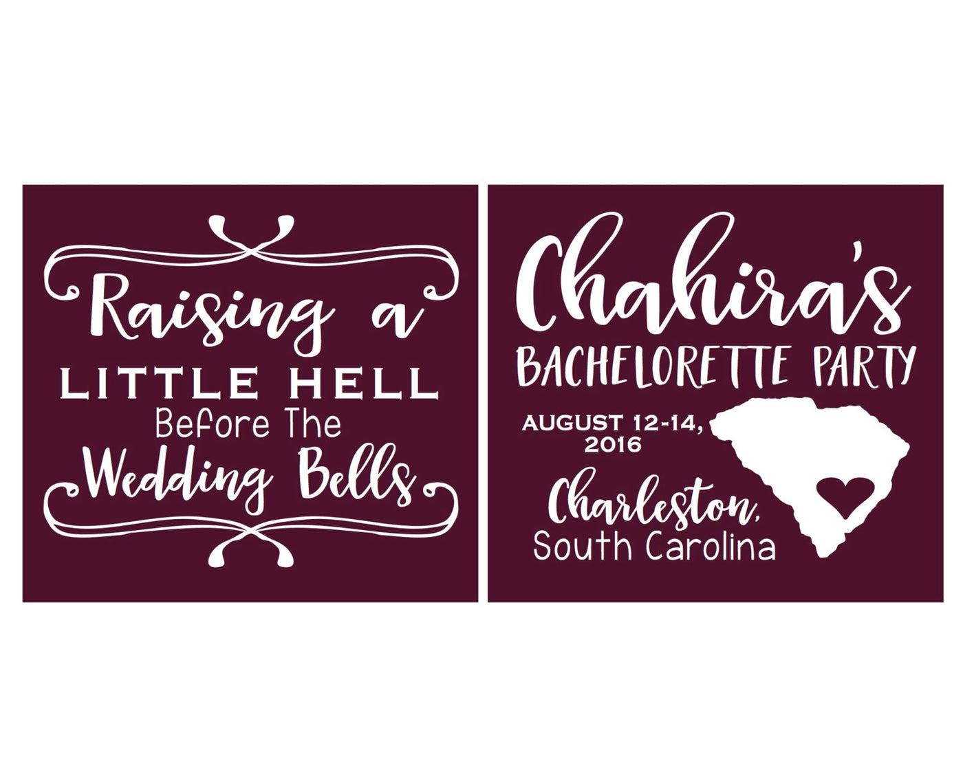 Raising A Little Hell Bachelorette Neoprene Can Coolers #1653