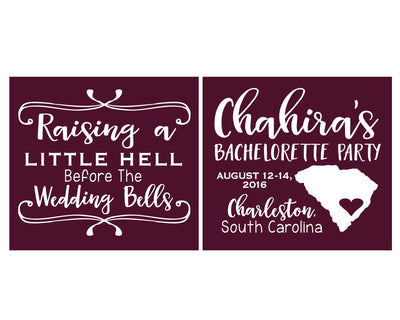 Raising A Little Hell Bachelorette Neoprene Can Coolers #1653