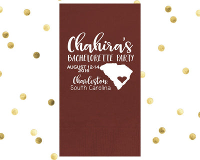 State Destination Bachelorette Guest Towels #1653