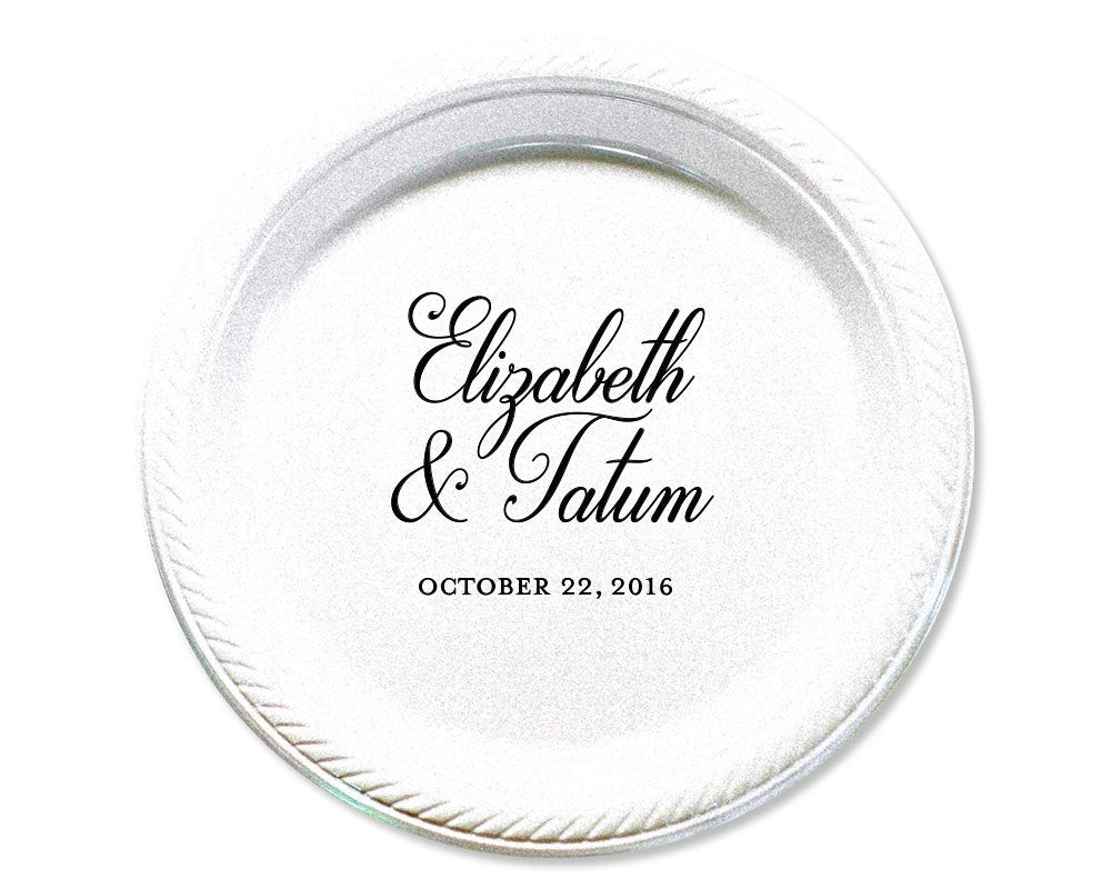 Custom Elegant Monogram Plates #1663