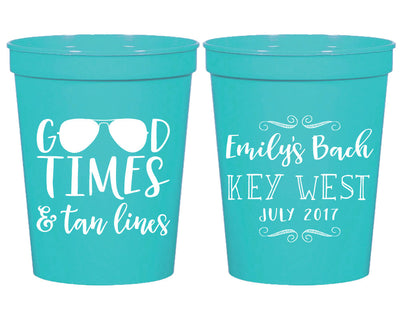 Good Times Bachelorette Party Stadium Cups #1664