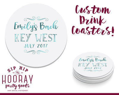 Bachelorette Party Foil Coasters #1664